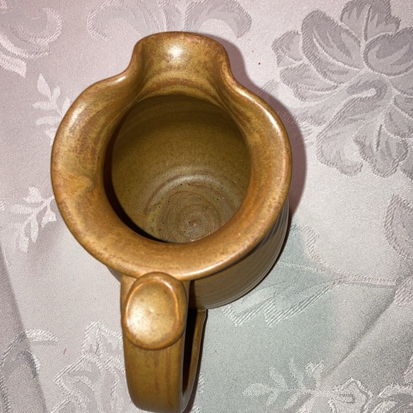 Pottery, hand thrown caramel creamer/pitcher signed, Tom Jon $29 - Picture 7 of 7